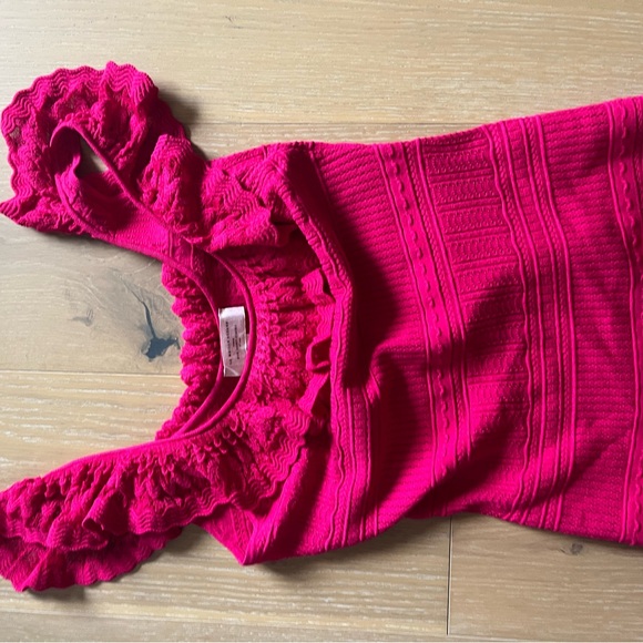 Sezane Pink Ruffle Top - Picture 5 of 8